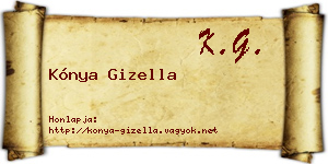 Kónya Gizella névjegykártya