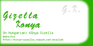 gizella konya business card