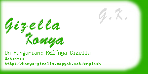 gizella konya business card